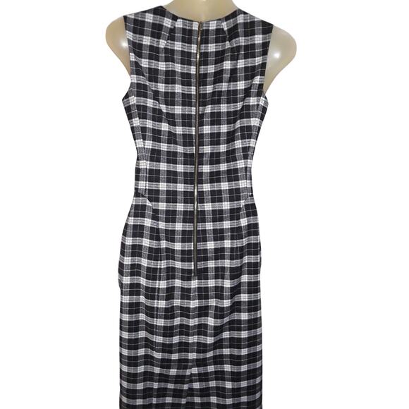 Dolce & Gabbana Sz 42 Vintage 1996 Black & White Tartan Plaid Dress - Picture 8 of 13